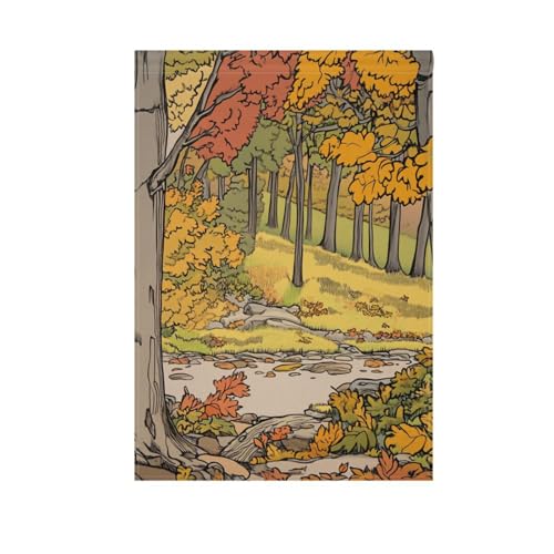 Herbst-Spinney-Blätter, gelbe Winterflaggen, buntes Banner für Außendekoration, 71 x 101 cm, doppelseitig Herbst-Spinney-Blätter, gelbe Winterflaggen, buntes Banner für Außendekoration, 71 x 101 cm, doppelseitig von voucong