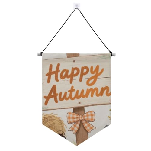 Herbstschild, Glücksbanner für die Wand mit Teleskopstange, lustige Banner für Zimmer, hängende Wanddekoration für Tür, Wände, Fenster, Gärten, Hof von voucong