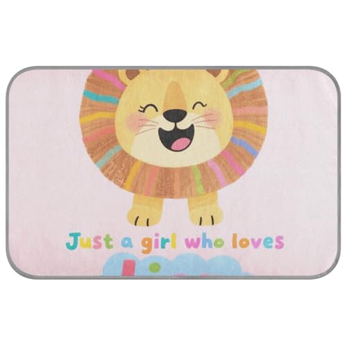 Just A Girl Who Loves Lion Summer Katzenbett, selbstkühlend, 96,5 x 58,4 cm, Haustier-Kühlkissen für Haustiere, Outdoor, weich, Cama Fria Para Perro, M von voucong