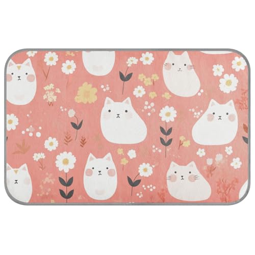 Katzenbetten für drinnen und draußen, selbstkühlend, 96,5 x 58,4 cm, Pfirsichfarben, für Tiere, Reisen, waschbar, Camas Frias Para Perros M von voucong