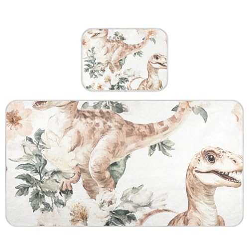Kühlende Babybett-Matratze mit niedlichen Dinosauriern, 71,1 x 132,1 cm, wiederverwendbar, für Babys und Kleinkinder von voucong