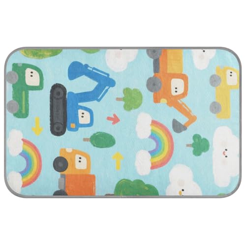 Kühlkissen für Hunde, niedliches Cartoon-Design, bunt, für den Sommer, selbstkühlend, 96,5 x 58,4 cm, für Hunde im Freien, wasserdicht, Cama Refrescante Para Perros M von voucong