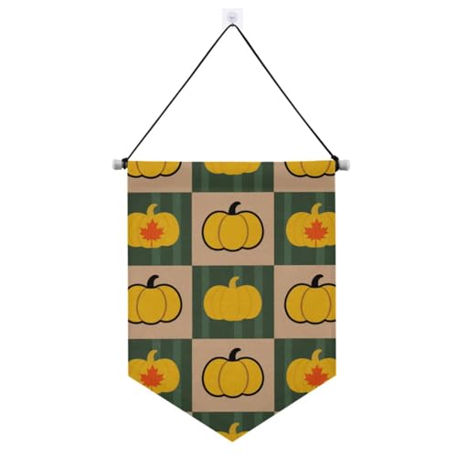 Kürbis-Herbst-gelbes Wandbehang Banner mit Teleskopstange, lustige Banner für Zimmer, Outdoor-Dekoration für Tür, Wände, Fenster, Gärten, Hof von voucong