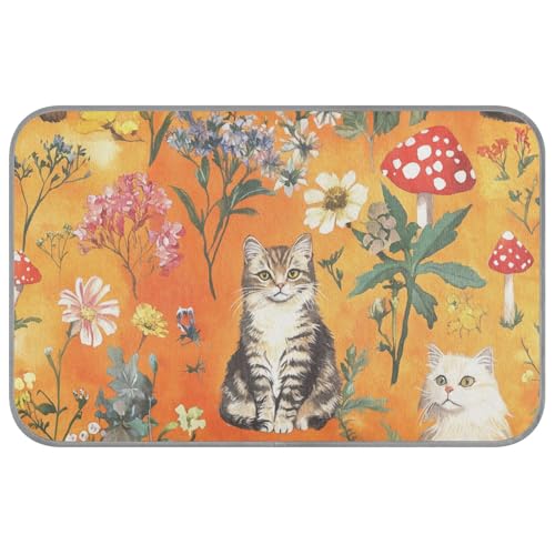 Mighty Manx Cats Sommerdecken für Outdoor-Katzen, selbstkühlend, 96,5 x 58,4 cm, Kühlkissen für Kaninchen, Innenbereich, nicht elektrisch, Cama Refrescante Para Perros, M von voucong