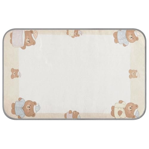 Niedliche Cartoon-Bären-Sommerunterlage für Katzen, selbstkühlend, 96,5 x 58,4 cm, Kühlkissen oder Matten für Tiere im Freien, Cama Refrescante para perros M von voucong