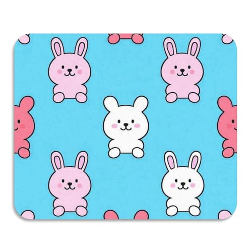 Niedliche Tierkaninchen Häschen Blau Pfirsich Geschirr Trocknen Matt Leicht zu reinigen Saugfähig Kieselgur Matte Haushalt Essentials 59,9 x 50 cm von voucong