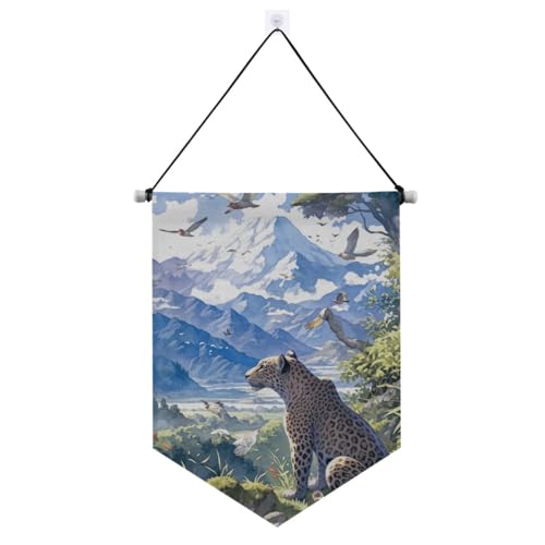 Safari-Banner zum Aufhängen mit Teleskopstange, für den Außenbereich, für Türen, Wände, Fenster, Gärten, Hof von voucong