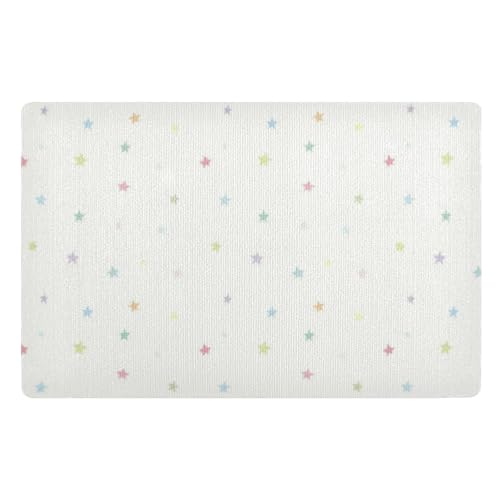 Schmutzfangmatte mit bunten Sternen, 81,3 x 50,8 cm, rutschfeste Gummi-Unterseite, extra für Zuhause, Innenbereich, Bauernhaus, Küche, Terrasse Schmutzfangmatte mit bunten Sternen, 81,3 x 50,8 cm, rutschfeste Gummi-Unterseite, extra für Zuhause, Innenbereich, Bauernhaus, Küche, Terrasse von voucong