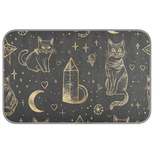 Sommer-Kühlkissen für Hunde, selbstkühlend, 96,5 x 58,4 cm, Schwarz und Gold, für Kätzchen, gemütliches Schlafen, waschbar, erfrischend, Größe M Sommer-Kühlkissen für Hunde, selbstkühlend, 96,5 x 58,4 cm, Schwarz und Gold, für Kätzchen, gemütliches Schlafen, waschbar, erfrischend, Größe M von voucong