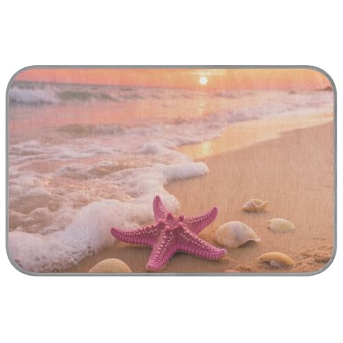 Sonnenuntergang Strandlandschaft Seestern Muscheln Sommer Katzendecken selbstkühlend 96,5 x 58,4 cm Kühldecken für Kätzchen im Freien, weiche Camas Frias Para Perros M von voucong