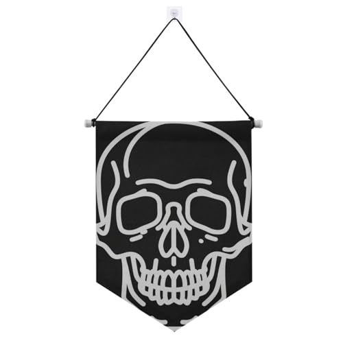 Totenkopf-Banner zum Aufhängen, mit Teleskopstange, Banner zum Aufhängen, Wanddekoration für Tür, Wände, Fenster, Gärten, Hof Totenkopf-Banner zum Aufhängen, mit Teleskopstange, Banner zum Aufhängen, Wanddekoration für Tür, Wände, Fenster, Gärten, Hof von voucong