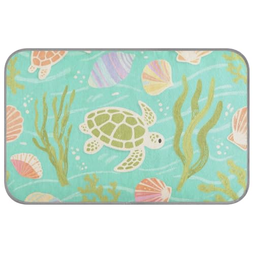 Turtle Green Sea Sommer-Katzen-Kühlmatte, selbstkühlend, 96,5 x 58,4 cm, Haustier-Kühldecke für Kätzchen, Indoor-Essentials, Cama Refrescante Para Perros M von voucong
