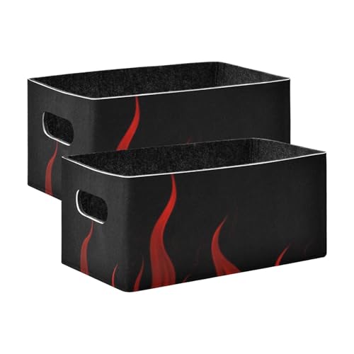 voucong 2 Stück Faltbare Aufbewahrungsbox Schwarz Fluoreszierend für Schlafzimmer Wohnzimmer Badezimmer Regale von voucong