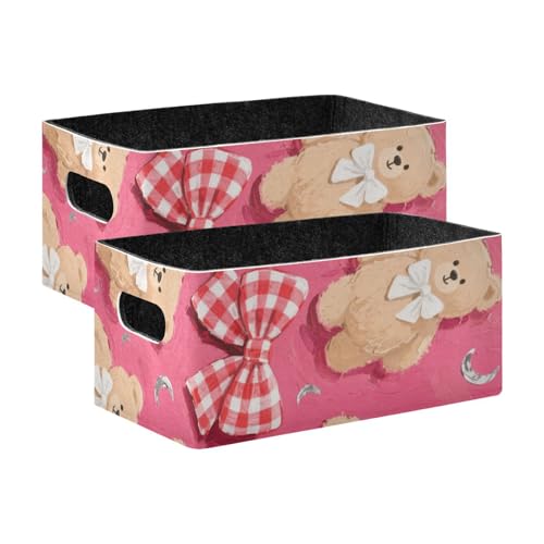 voucong 2 x Faltbare Aufbewahrungskörbe in Teddybär-Form, Aufbewahrungskorb für Kleiderschrank, braun voucong 2 x Faltbare Aufbewahrungskörbe in Teddybär-Form, Aufbewahrungskorb für Kleiderschrank, braun von voucong