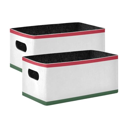 voucong 2er Set Aufbewahrungskorb Ungarnflagge für Regal, Schrank, Bücherregal von voucong