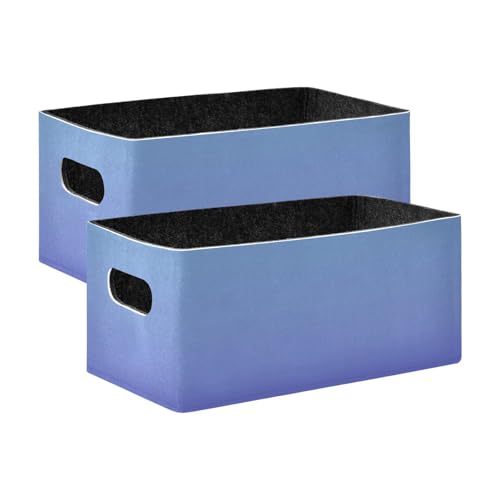 voucong 2er Set Dekorative Aufbewahrungsboxen für Regale, Schubladen, Büro, Spielzimmer, Klassenzimmer, Büro, Grün und Lila Farbverlauf von voucong