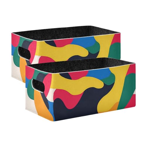 voucong 2er Set Große dekorative Aufbewahrungsboxen für Regale und Schränke im Camouflage-Design voucong 2er Set Große dekorative Aufbewahrungsboxen für Regale und Schränke im Camouflage-Design von voucong