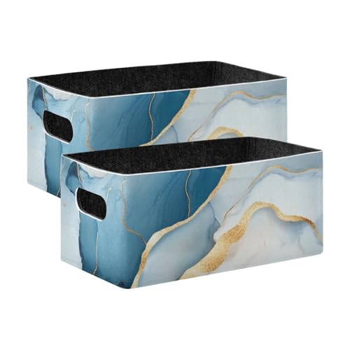voucong 2er Set große blau weiß marmorierte Aufbewahrungsboxen für Schrank voucong 2er Set große blau weiß marmorierte Aufbewahrungsboxen für Schrank von voucong