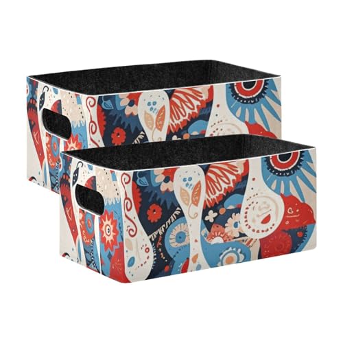 voucong Boho 2er Set Aufbewahrungsboxen in Schlangenform Rot und Blau für Regale Schränke voucong Boho 2er Set Aufbewahrungsboxen in Schlangenform Rot und Blau für Regale Schränke von voucong