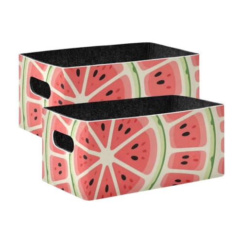voucong Dekorativer Aufbewahrungskorb aus Wassermelonenstoff und frischem Obst, 2 Stück von voucong