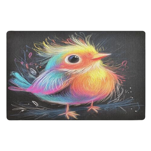 voucong Fußmatte mit Vogelmotiv, 81,3 x 50,8 cm, rutschfeste Gummi-Rückseite, saugfähig, für Eingang, Vorder- und Hintertür, Schwarz voucong Fußmatte mit Vogelmotiv, 81,3 x 50,8 cm, rutschfeste Gummi-Rückseite, saugfähig, für Eingang, Vorder- und Hintertür, Schwarz von voucong