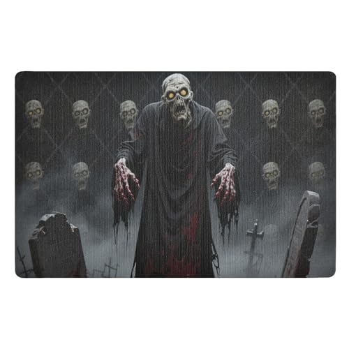 voucong Gruseliger blutiger Vampir, Schmutzfangmatte, 81,3 x 50,8 cm, rutschfeste Gummi-Rückseite, saugfähig für Eingang, Vorder- und Hintertür voucong Gruseliger blutiger Vampir, Schmutzfangmatte, 81,3 x 50,8 cm, rutschfeste Gummi-Rückseite, saugfähig für Eingang, Vorder- und Hintertür von voucong