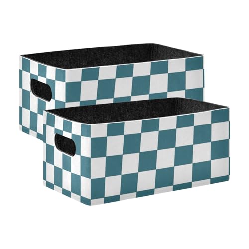voucong Organizer für amerikanische Karo-Würfel, grün und weiß, 2 Stück, dekorativer Organizer für Schrank, Regal, Wickeltisch von voucong