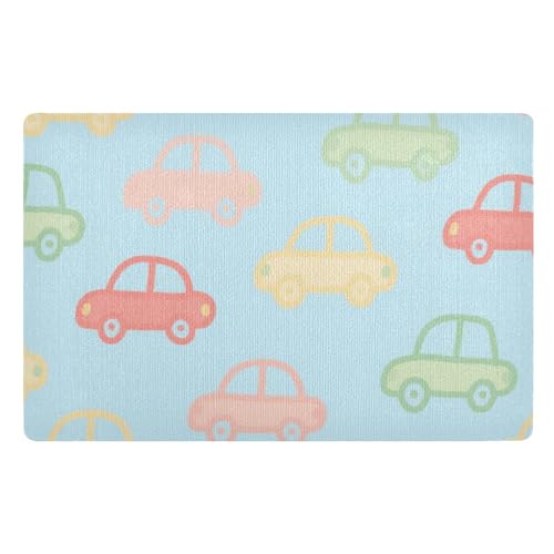 voucong Schmutzfangmatte mit Cartoon-Motiv, 81,3 x 50,8 cm, rutschfest, Gummi, für alle Jahreszeiten, für Terrasse, Veranda, Blau voucong Schmutzfangmatte mit Cartoon-Motiv, 81,3 x 50,8 cm, rutschfest, Gummi, für alle Jahreszeiten, für Terrasse, Veranda, Blau von voucong