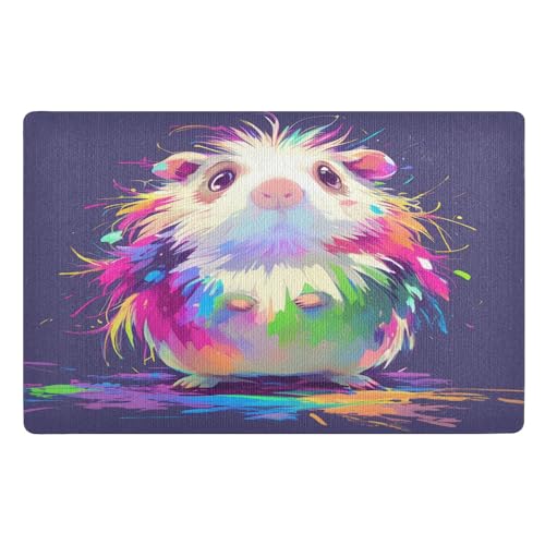 voucong Schmutzfangmatte mit niedlichem Hamstermotiv, 81,3 x 50,8 cm, rutschfeste Gummi-Rückseite, saugfähig, für Urlaub, dekorativer Eingang, Veranda, Außenbereich voucong Schmutzfangmatte mit niedlichem Hamstermotiv, 81,3 x 50,8 cm, rutschfeste Gummi-Rückseite, saugfähig, für Urlaub, dekorativer Eingang, Veranda, Außenbereich von voucong