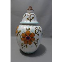 Plateel-Bäckerei Südholland - Große Deckelvase Gouda 1970 von vpcuriosities