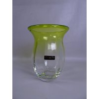 studio Crystal - Signiert Val Saint Lambert Grüne Vase 90Er Belgien studio Crystal - Signiert Val Saint Lambert Grüne Vase 90Er Belgien von vpcuriosities