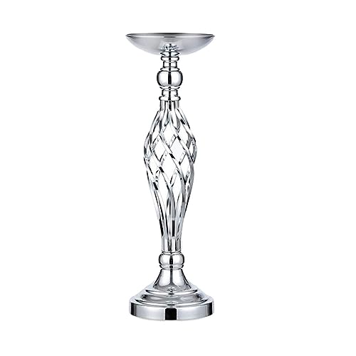 vreplrse Eleganter Blumenständer für Zuhause, Party, Dekoration und Tischaufsätze, Hochzeit, Blumenaufsatz aus Metall, Silber von vreplrse