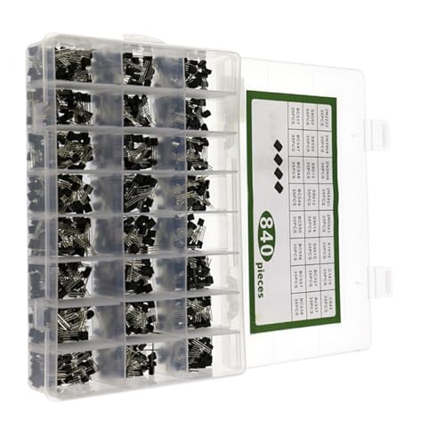 vreplrse Transistor Elektrolytkondensator 24 Werte Sortiment Transistor to 92 Sortiment Kit Box Transistoren Set Elektronik Kit vreplrse Transistor Elektrolytkondensator 24 Werte Sortiment Transistor to 92 Sortiment Kit Box Transistoren Set Elektronik Kit von vreplrse