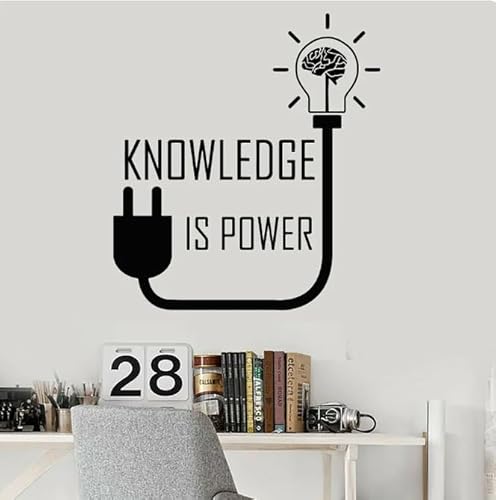 Wall Decal Knowledge Is Power Motivational Phrase Brain Pattern Wall Stickers Home Decor,black,46x42cm Wall Decal Knowledge Is Power Motivational Phrase Brain Pattern Wall Stickers Home Decor,black,46x42cm von vsdhlsidgl