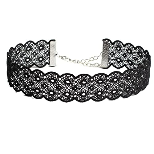 vsilay Gothic Spitze Choker Schwarz Spitze Spitze Bein Strumpfband Oberschenkel Beinringe Breite Choker Choker Set von vsilay