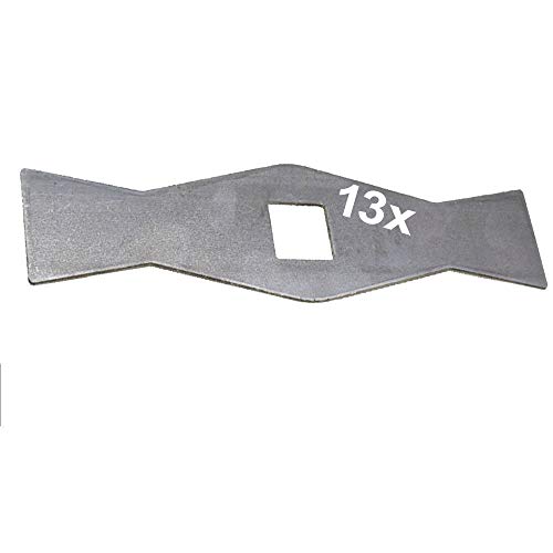 13 Vertikutierer Messer für Gutbrod VS40 VS40A VS40E MV404 MVE400 ersetzt: 079.85.051 (13 x 183 mm ZB 20 mm 4-kant für VS40 VS40A VS40E MV404 MVE400) von vsk