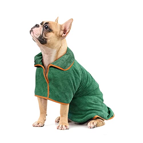 vsshe Hundebademantel Mikrofaser, Hund Bademantel Mantel Haustier mit Klettverschluss Waschbare Super Saugfähig Feuchtigkeit Schnell Trocknend Handtuch für Katzen und Kleine bis Mittelgroße Hunde-S vsshe Hundebademantel Mikrofaser, Hund Bademantel Mantel Haustier mit Klettverschluss Waschbare Super Saugfähig Feuchtigkeit Schnell Trocknend Handtuch für Katzen und Kleine bis Mittelgroße Hunde-S von vsshe