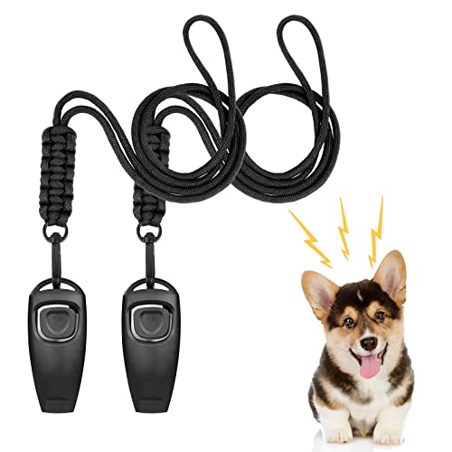vsshe Hundepfeife,2 Stück Trainingspfeife 2 in 1 Hundeklicker und Pfeife Hunde Clicker Set mit 2 Pfeifenriemen Pfeife für Hunde Hundeerziehung Für Outdoor Camping Sport Hunde Clickertraining (Seil A) vsshe Hundepfeife,2 Stück Trainingspfeife 2 in 1 Hundeklicker und Pfeife Hunde Clicker Set mit 2 Pfeifenriemen Pfeife für Hunde Hundeerziehung Für Outdoor Camping Sport Hunde Clickertraining (Seil A) von vsshe