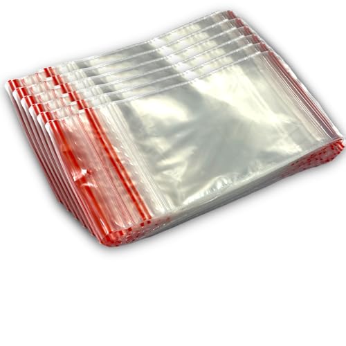 100 St. ZIP Premium Beutel Druckverschluss Polybeutel Tüte Verschlussbeutel Versandtasche Wiederverschließbar mit Euroloch (40x60mm) von VUNIVERSUM