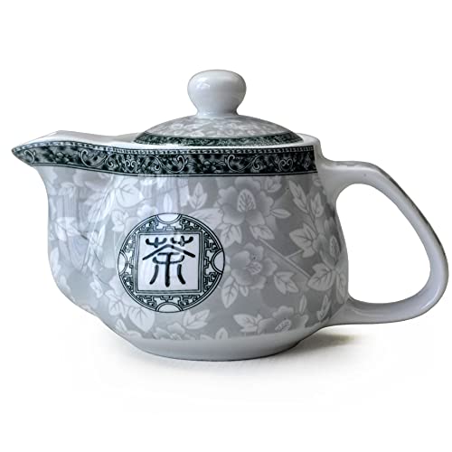 Chinesische Teekanne, Porzellan, Teekanne, Edelstahl-Filter, Drahtkessel, Teesieb für Zuhause und Büro, 482 ml von vv8oo