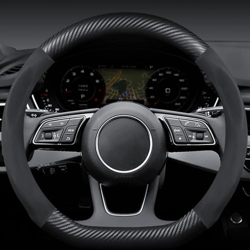 lenkradbezug für Mercedes Benz A-Klasse Limousine 4 (IV) V177 AMG I 2019-2023, lenkradbezug leder,auto lenkradbezug,Anti-rutsch Atmungsaktives Lenkradbezug,Atmungsaktiv Auto Lenkrad Schutzhülle von vvvyfx