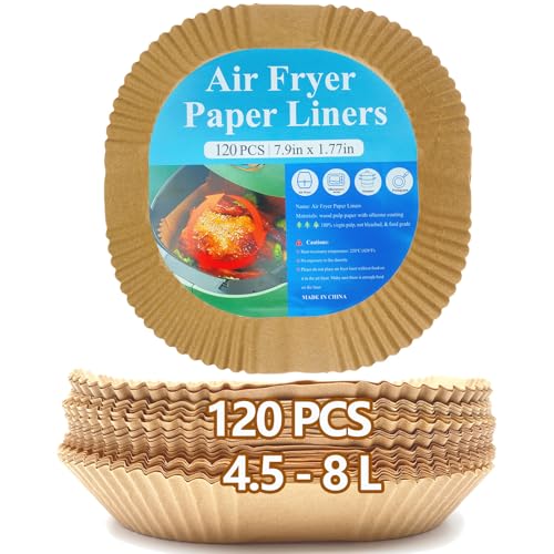 120 Backpapier für Heißluftfritteuse COSORI Philips 4.5L-8L, Airfryer Backpapier 21-25cm, BPA-frei Verdicktes Airfryer Baking Paper Eckig, Antihaft Wasserdicht Ölfest Luftfritteuse Schalen Zubehör 120 Backpapier für Heißluftfritteuse COSORI Philips 4.5L-8L, Airfryer Backpapier 21-25cm, BPA-frei Verdicktes Airfryer Baking Paper Eckig, Antihaft Wasserdicht Ölfest Luftfritteuse Schalen Zubehör von waabose