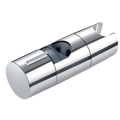 wadafen Duschkopfhalterung, 18-25 mm Verstellbar Duschbrause Halterung Universal Handbrause Halterung für Duschstange, Duschkopfhalterung Ohne Bohren, Brausehalter Drehbar für Bad Ersatz(Silber) von wadafen