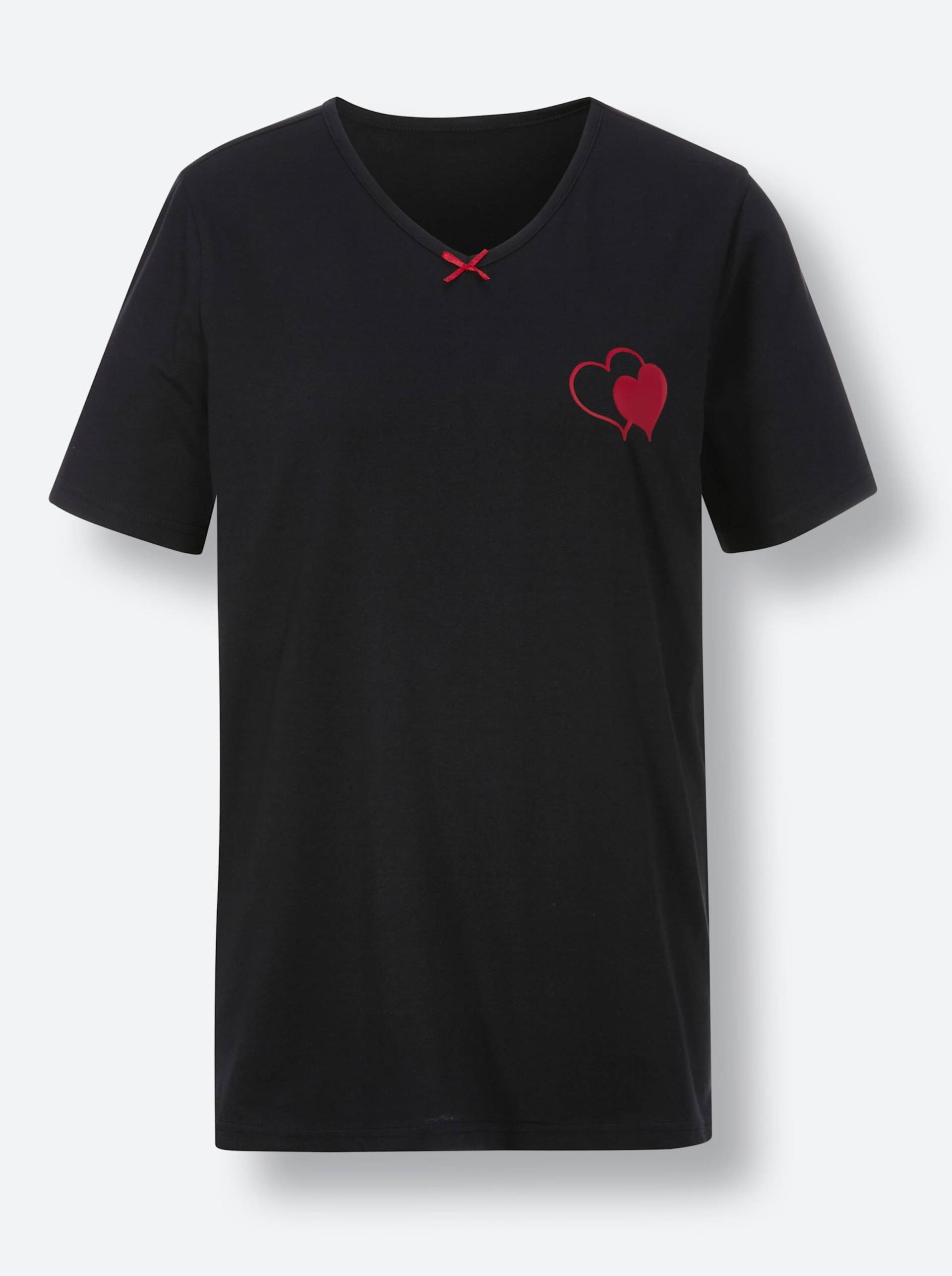 Capri-Anzüge in rot + schwarz von wäschepur von wäschepur