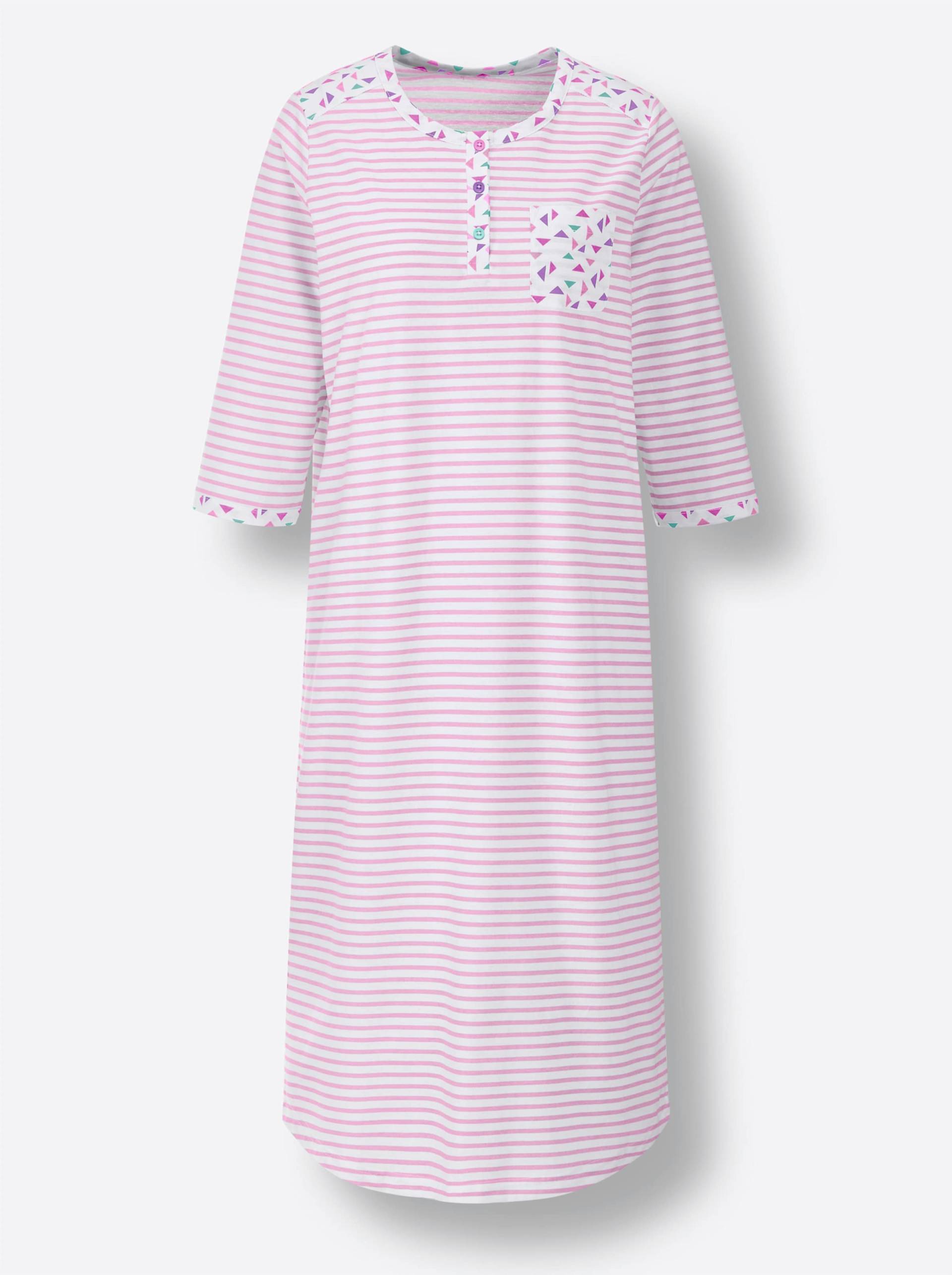 Nachthemd in rosé-gestreift von wäschepur von wäschepur