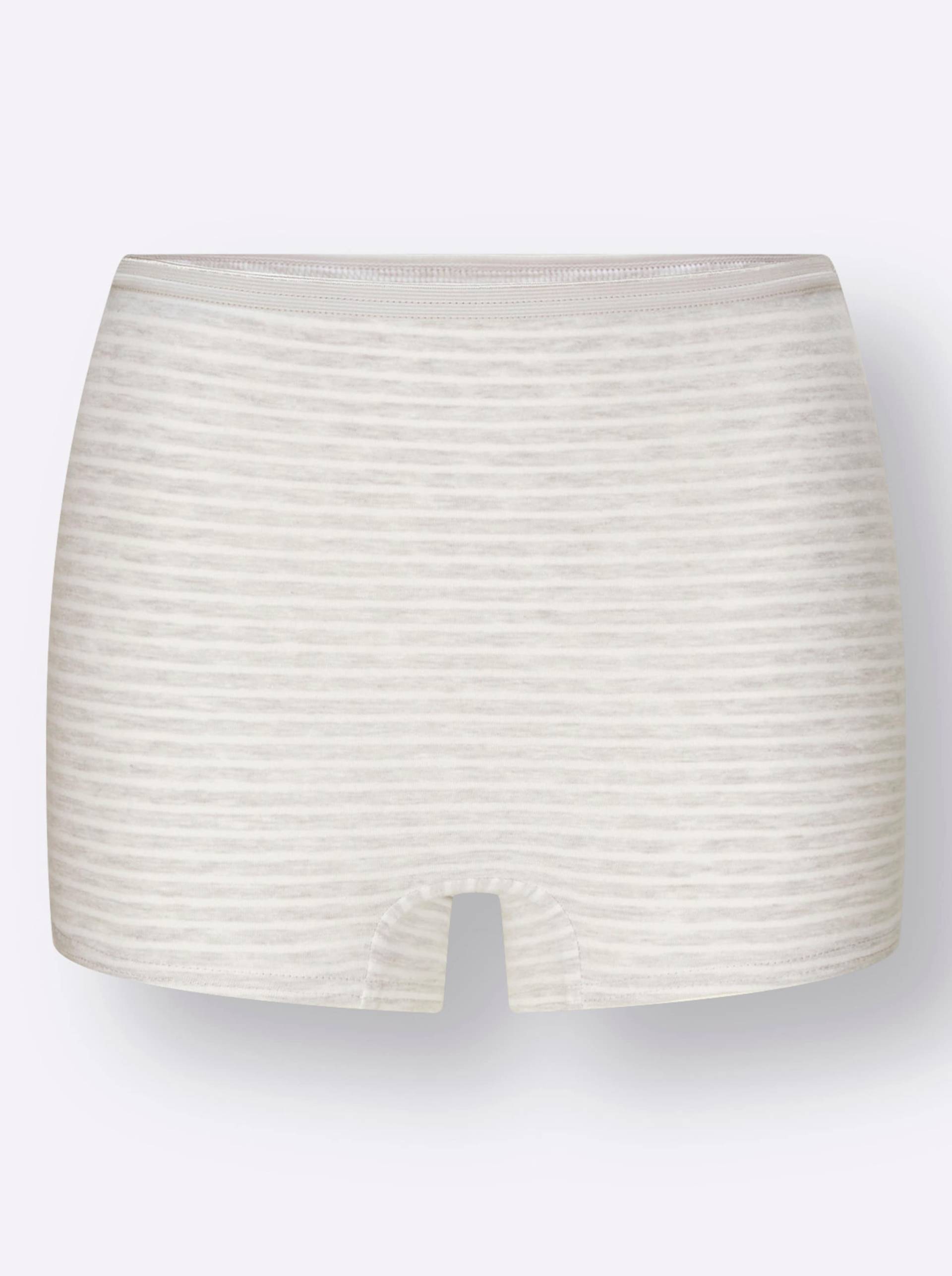 Panty in 2x hellgrau-geringelt + 2x weiß von wäschepur von wäschepur