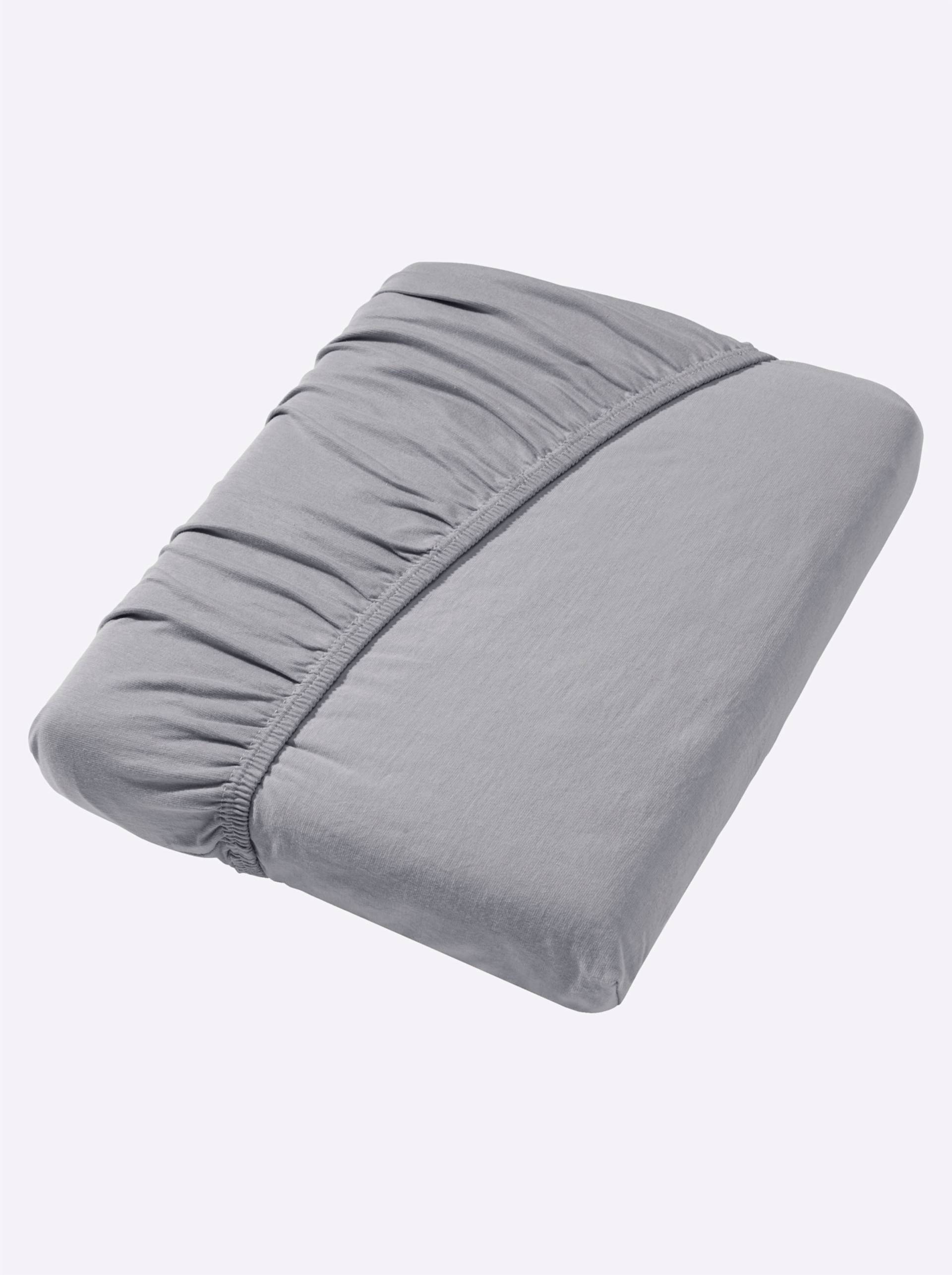 Spannbetttuch in grau von wäschepur von wäschepur