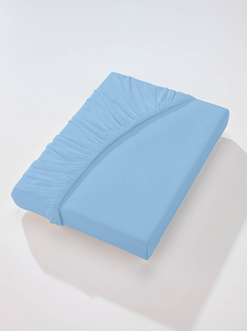 Spannbetttuch in hellblau von wäschepur von wäschepur