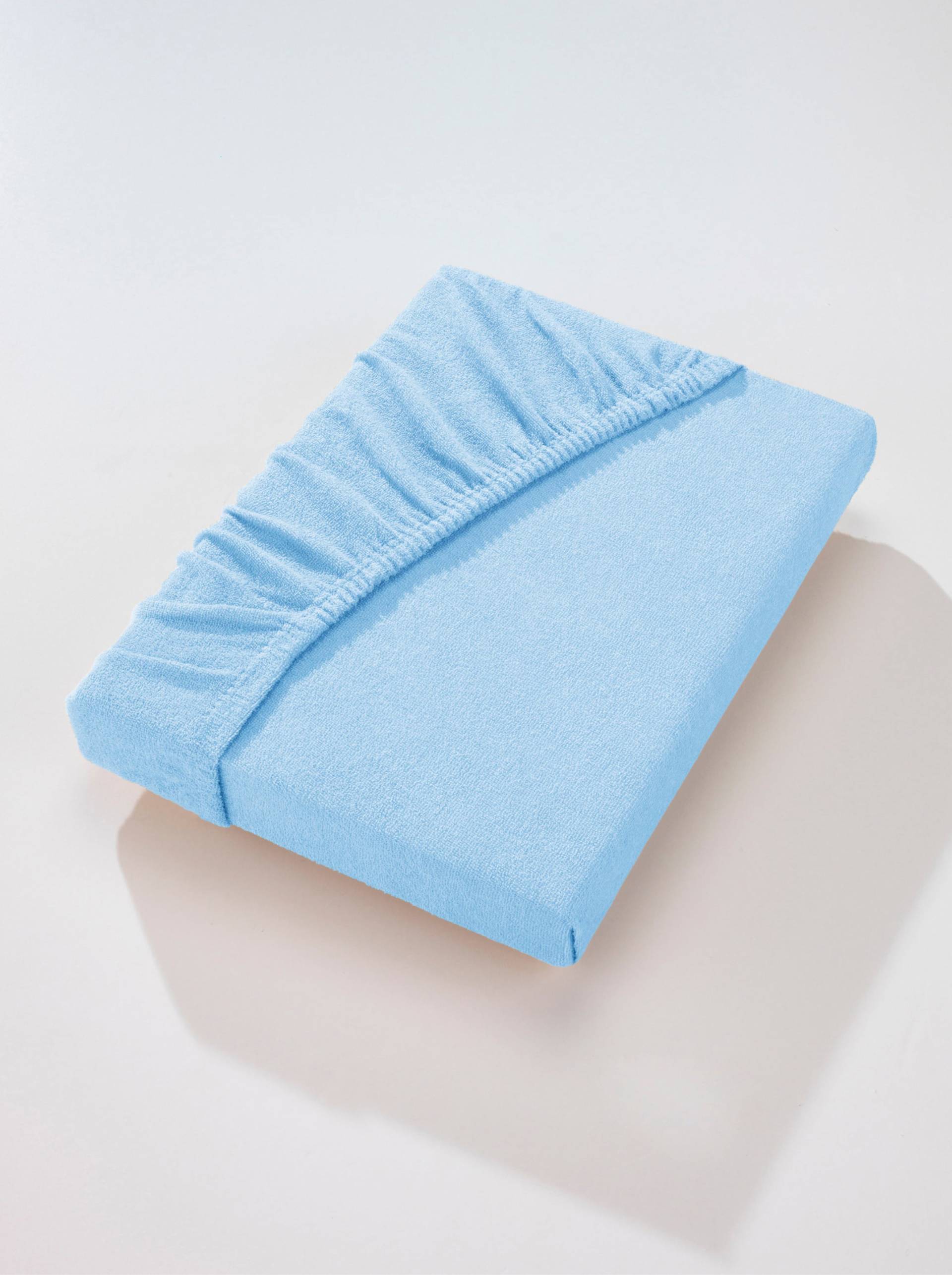 Spannbetttuch in hellblau von wäschepur von wäschepur
