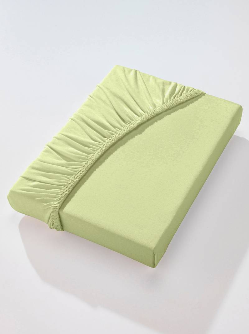 Spannbetttuch in lindgrün von wäschepur von wäschepur
